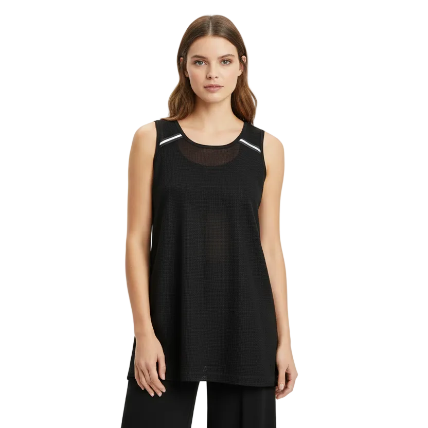 Picadilly black mesh top, size S/10