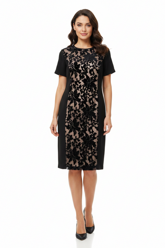 NEW STITCHES black cocktail dress, size 12/14, retail $139