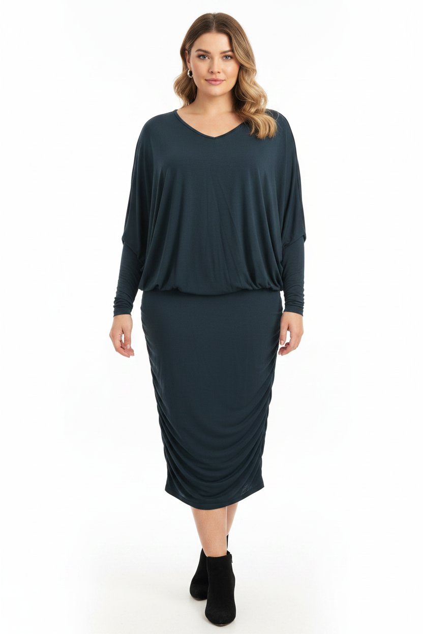 PQ Collection navy bamboo dress, size XL/16-18