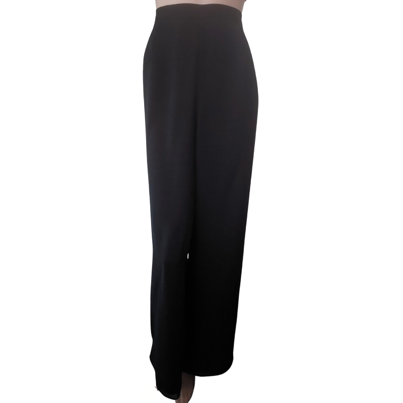 Laura K black chiffon wide leg pants, size 16