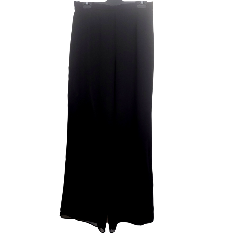 Laura K black chiffon wide leg pants, size 16