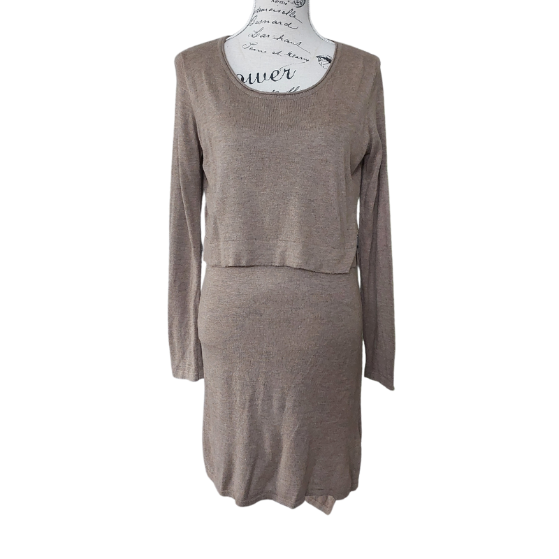 Madison Square beige high low cotton dress/ top size 12