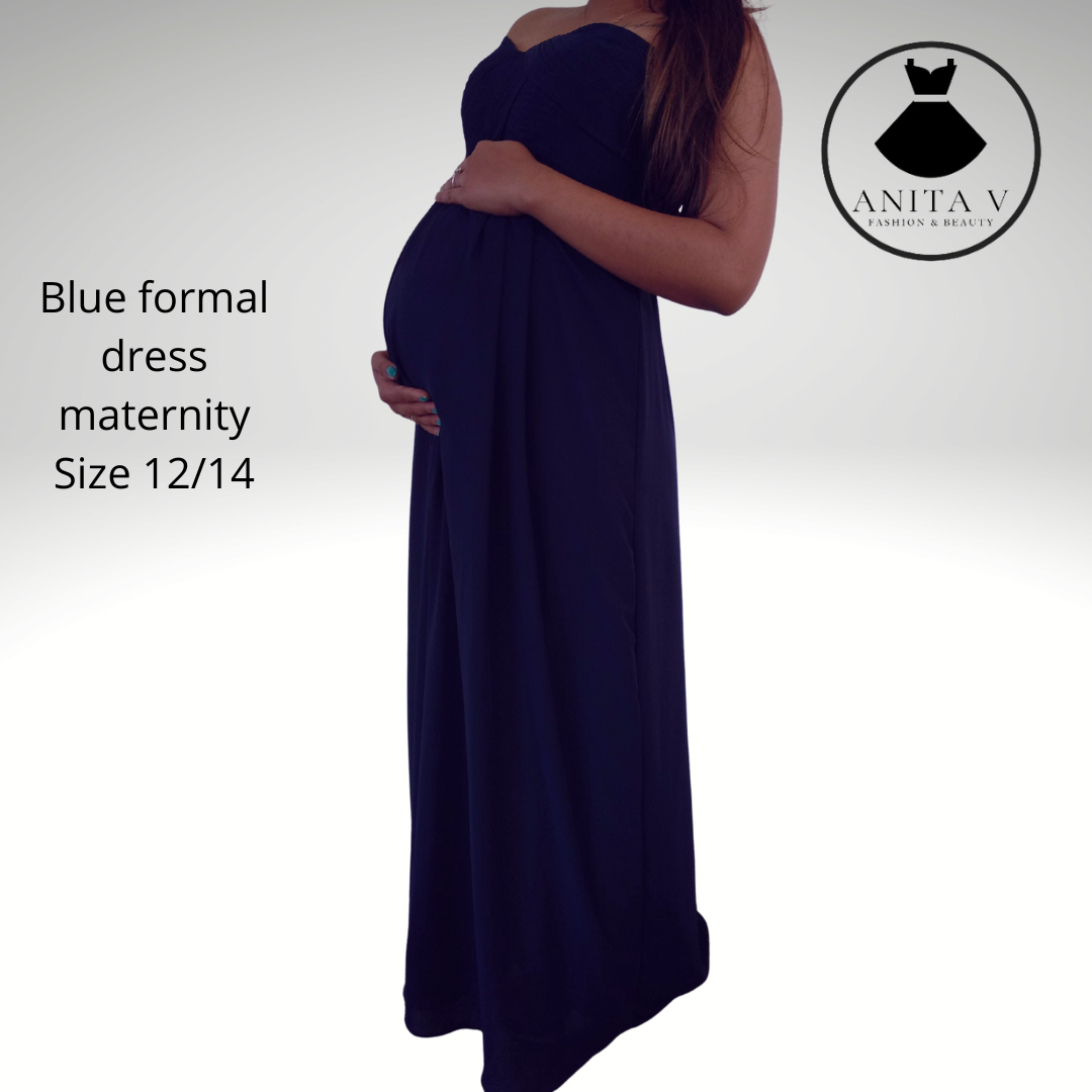Blue formal/ball/maternity dress-size 14