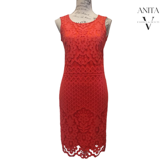 Harlow orange lace dress, size 8