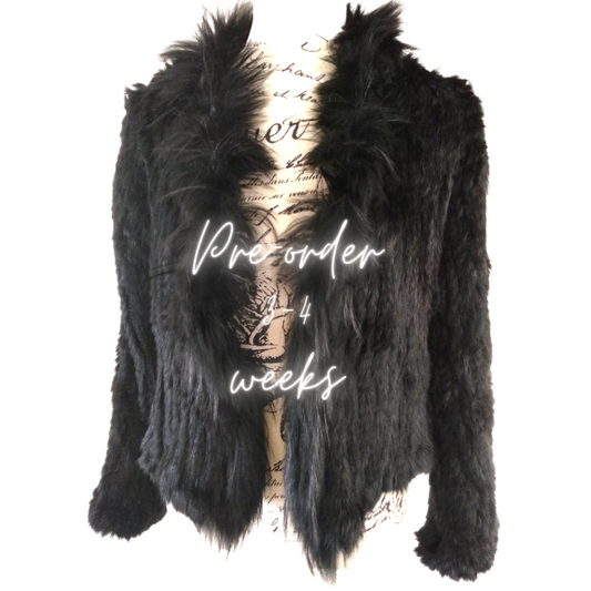 NEW rabbit fur jacket, choice of colours, made to order!