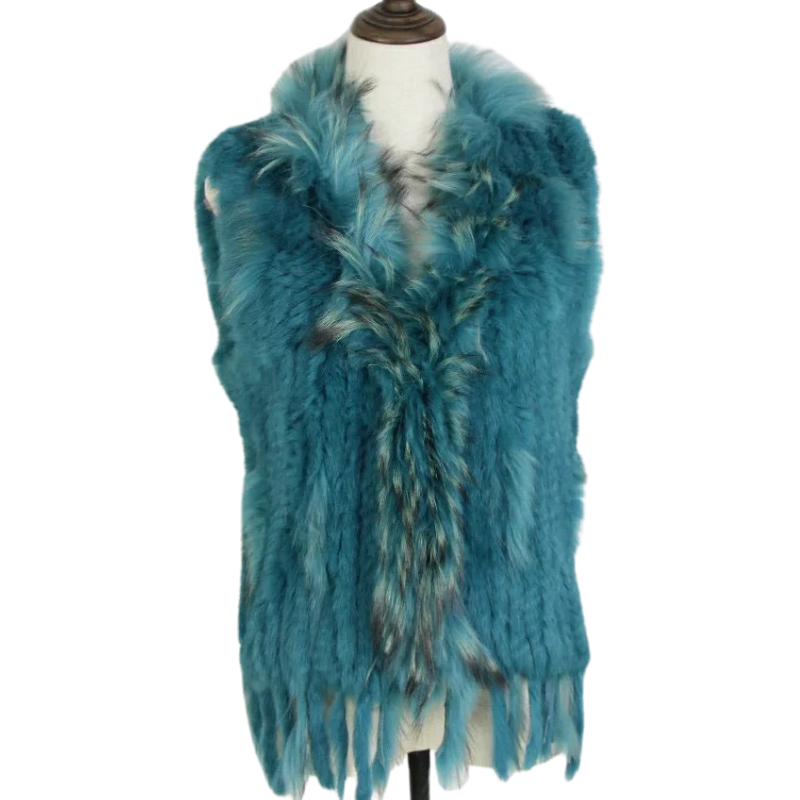 NEW rabbit fur vests, grass size 12  in stock,  PRE-ORDER others