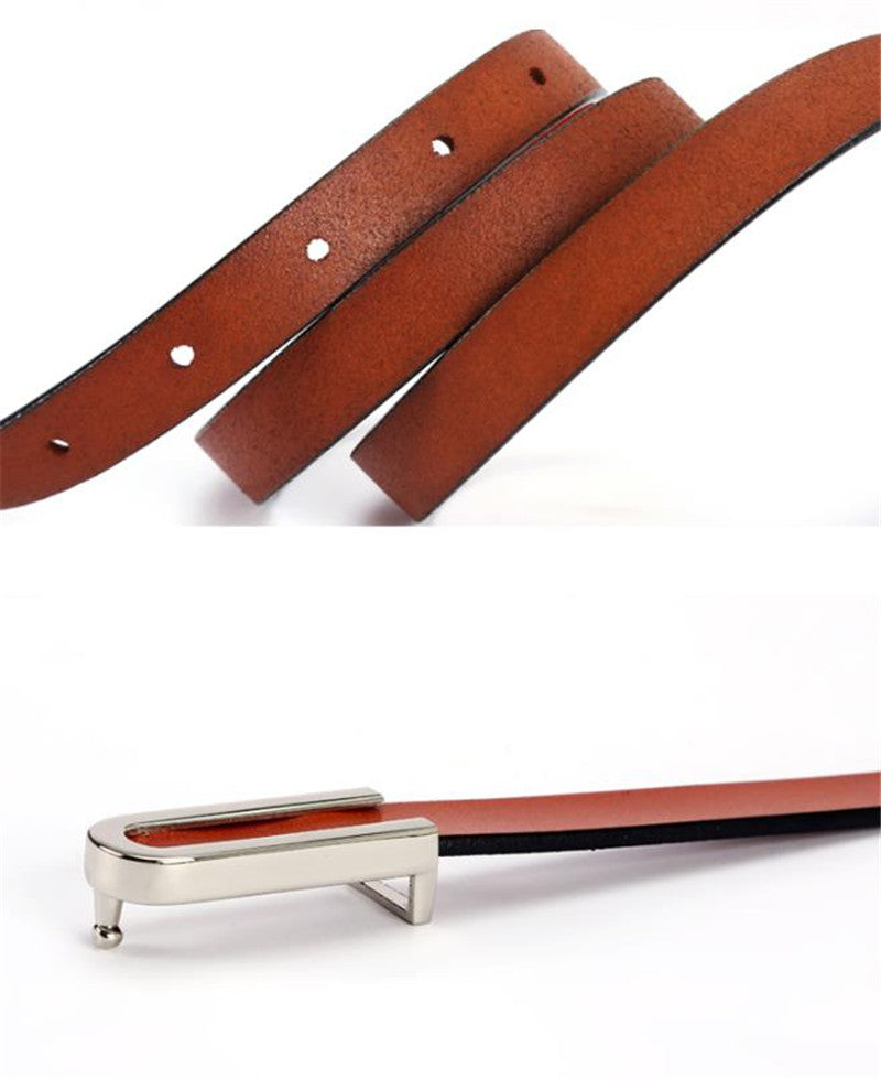 NEW leather adjustable thin belts-silver hardware (black, white, camel, brown)