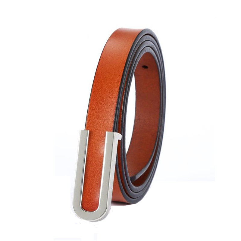 NEW leather adjustable thin belts-silver hardware (black, white, camel, brown)