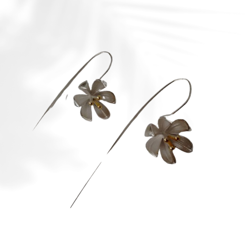 NEW sterling silver flower earrings, choice of two styles