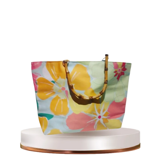 Floral Summer canvas bag