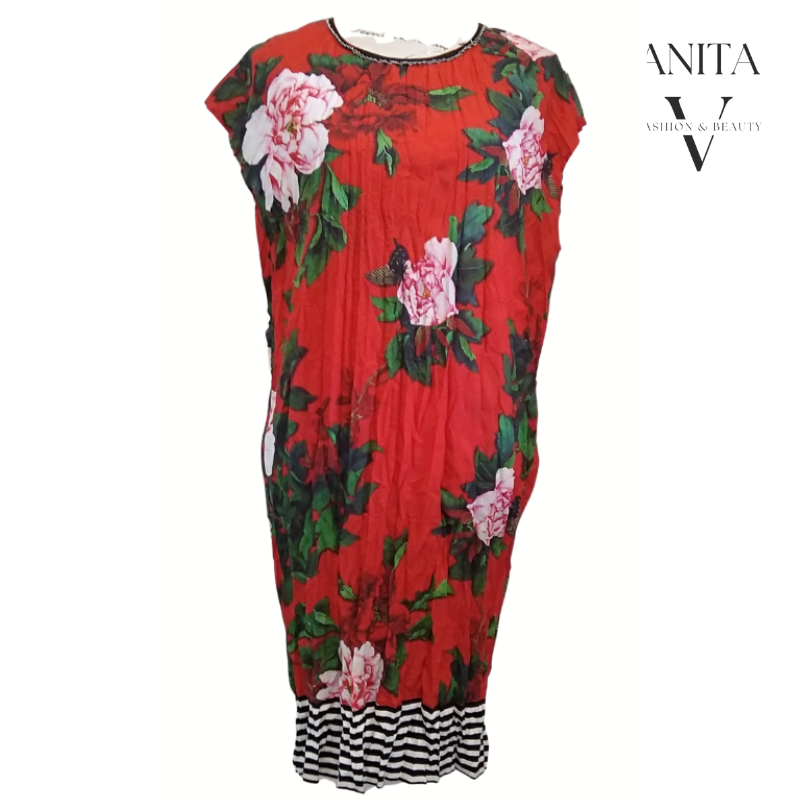 Curate You Shift Me red floral dress, size S,  10/12, rent Only