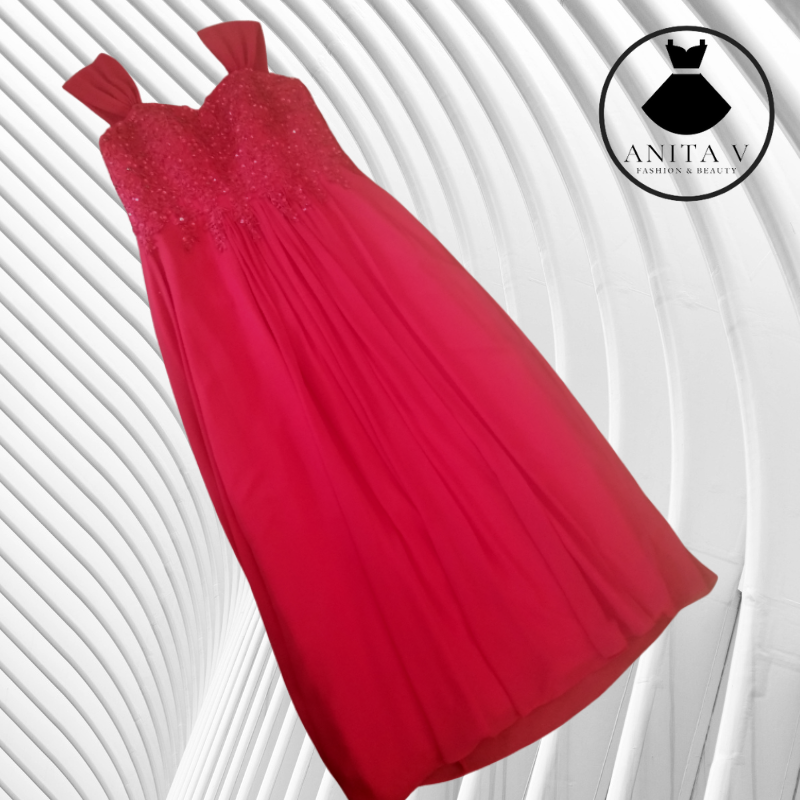 Bariano red formal/ball dress, size 12, rent $50