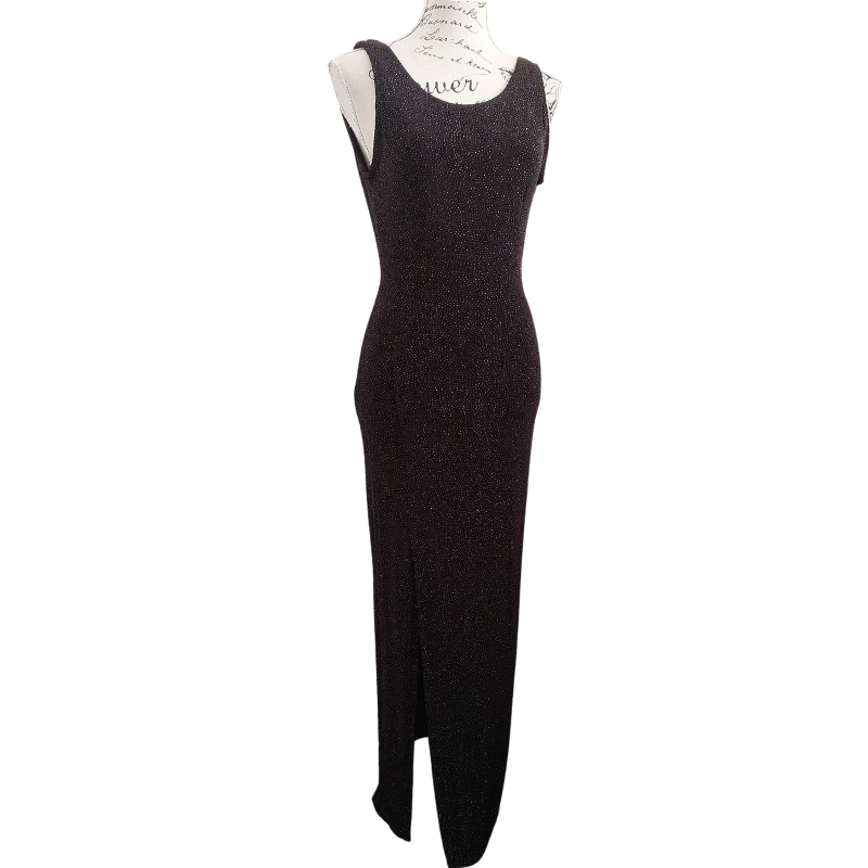 Black sparkly silver formal/ball dress , size fits 10/12, rent $40