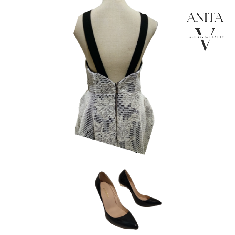 Premonition black & white A line dress, 10-12