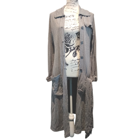 Metalicus grey/fawn coat, size 10/12