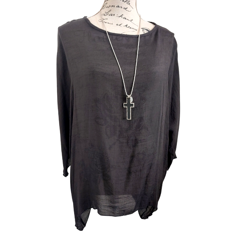 New light weight black layering top, size-8-24 (16 in stock)