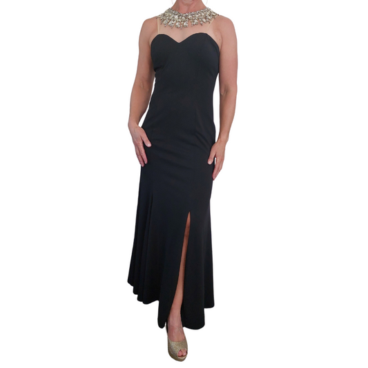 Beiyani black beaded formal/ball dress-size 12