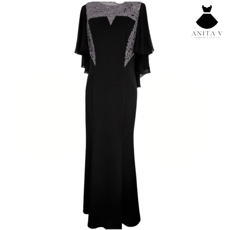 NEW Amaya black chiffon dress-14