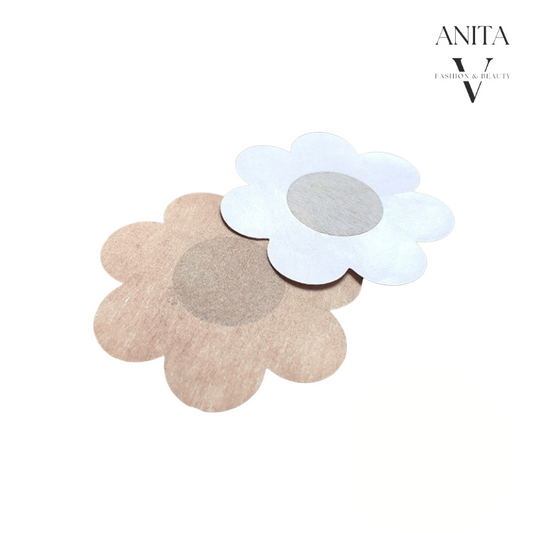 New stick on nipple covers, flower design, pack of 10