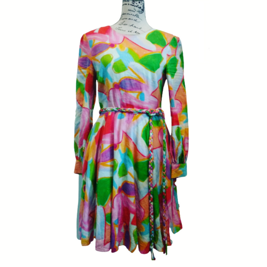 Gorman linen Spring tones dress, size 8/10
