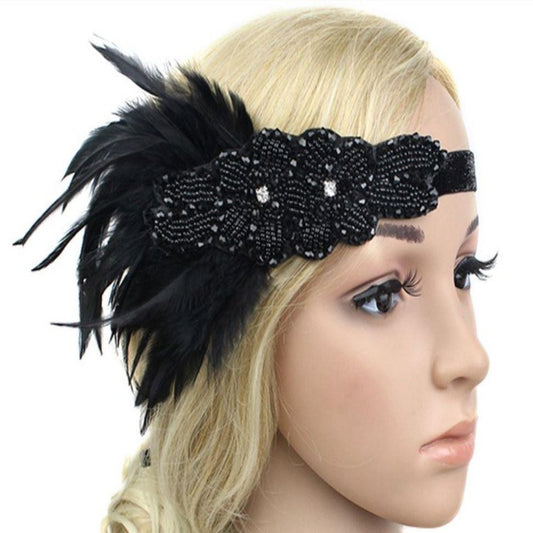 Black Flapper /Gatsby/headband, HIRE or BUY