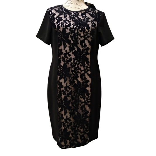 NEW STITCHES black cocktail dress, size 14, retail $139